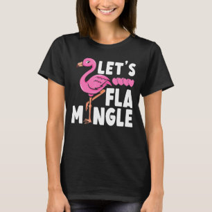 Camiseta Verano Flamingle Flamingo rosa con el corazón de l