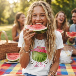 Camiseta Verano fresco y sandía divertida 