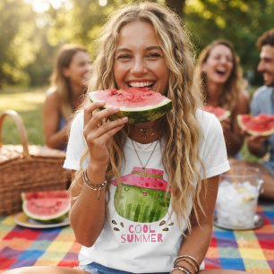 Camiseta Verano fresco y sandía divertida 