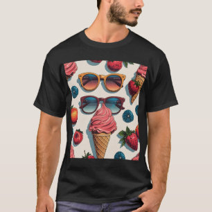 Camiseta Verano Fruidoso - Cones de vidrio solar y té de Be