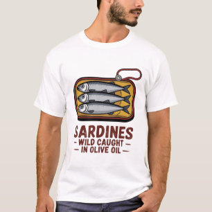 Camiseta Verano gráfico retro de pescado con tinción de sar