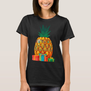 Camiseta Verano Hawaiano Frutas Tropicales Piña Navidad