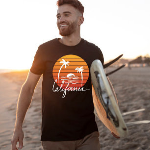 Camiseta Verano naranja de la playa de palma de California 
