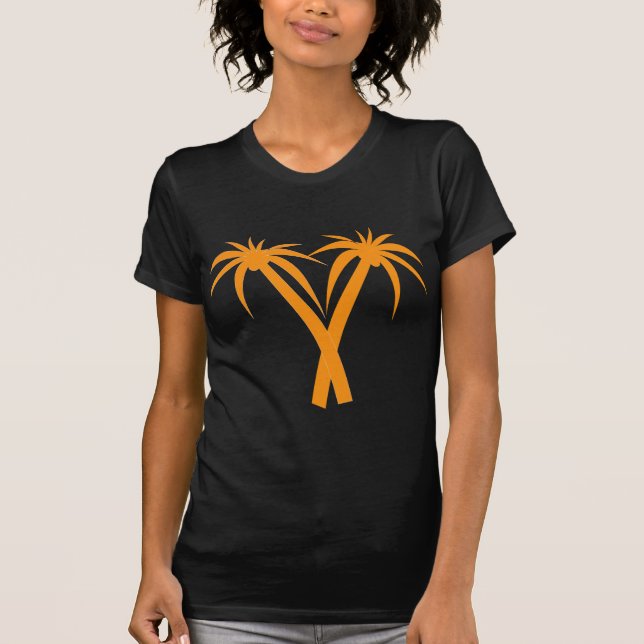 Camiseta Verano naranja de Palmeras Tropicales (Anverso)