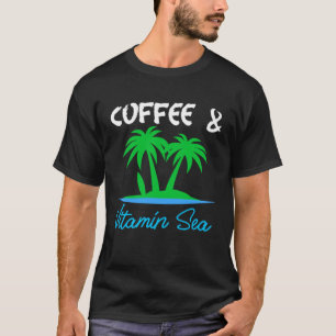 Camiseta Verano Océano Café y Vitamina en la playa del mar