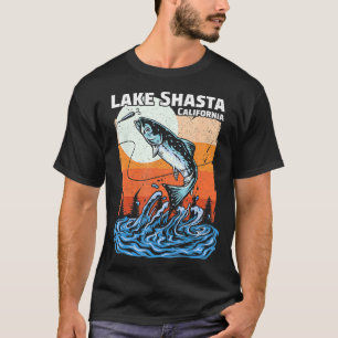 Camiseta Verano Pesca Retro Sunset California Shasta Lake