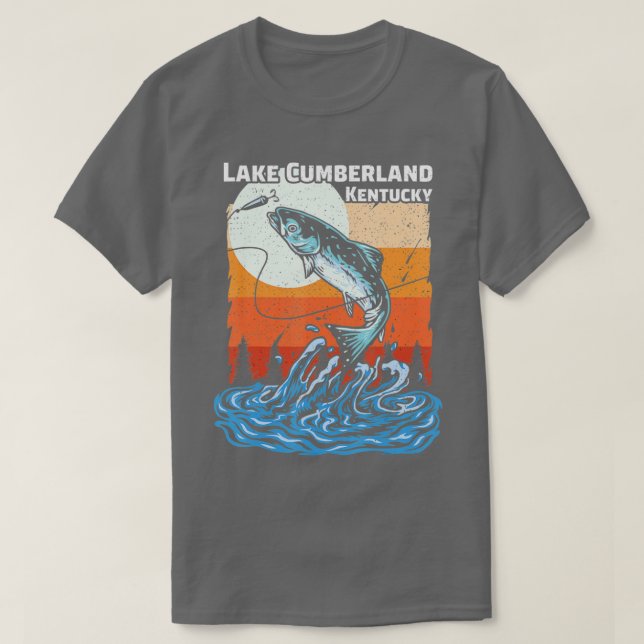 Camiseta Verano Pesca Retro Sunset Kentucky Cumberland La (Diseño del anverso)