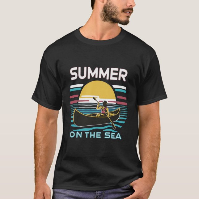 Camiseta Verano piragüismo en el mar (Anverso)
