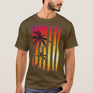 Camiseta Verano Plátanos de verano Bandera estadounidense P