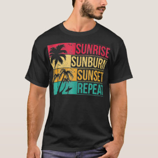 Camiseta Verano Playa Vacaciones Sunrise Sunburn Sunset Rep