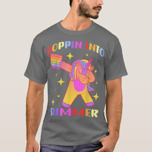 Camiseta Verano pop Dabbing Unicornio Poppin en verano Brea