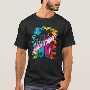 Camiseta Verano por Siempre 80s Retro Vaporwave Playa Palma