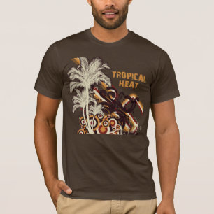 Camiseta Verano retro de palmera de calor tropical