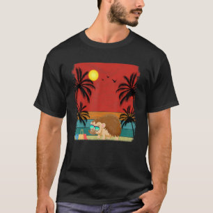Camiseta Verano retro gráfico de árbol de coco de playa