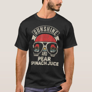 Camiseta Verano Retro Sunshine Y Pear Spinach Jugos Hombres