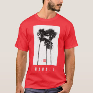 Camiseta Verano retro tropical de las palmas hawaianas