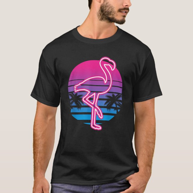 Camiseta Verano Retro VIntage Flamingo Lover (Anverso)