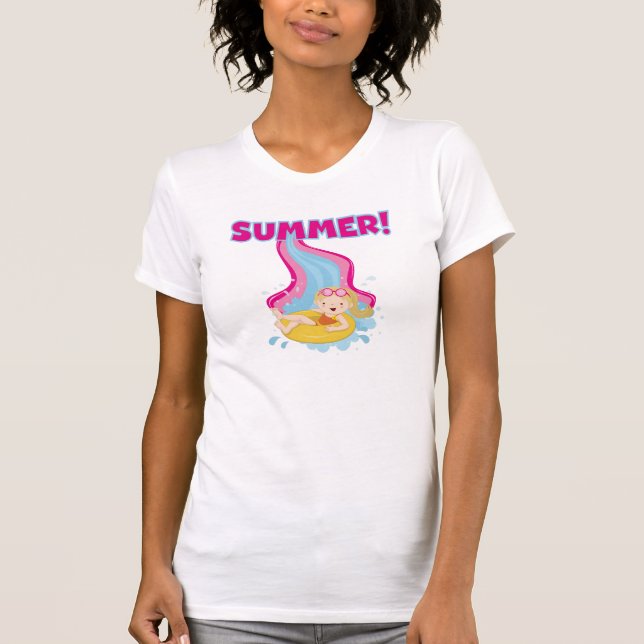 Camiseta Verano rubio del chica (Anverso)