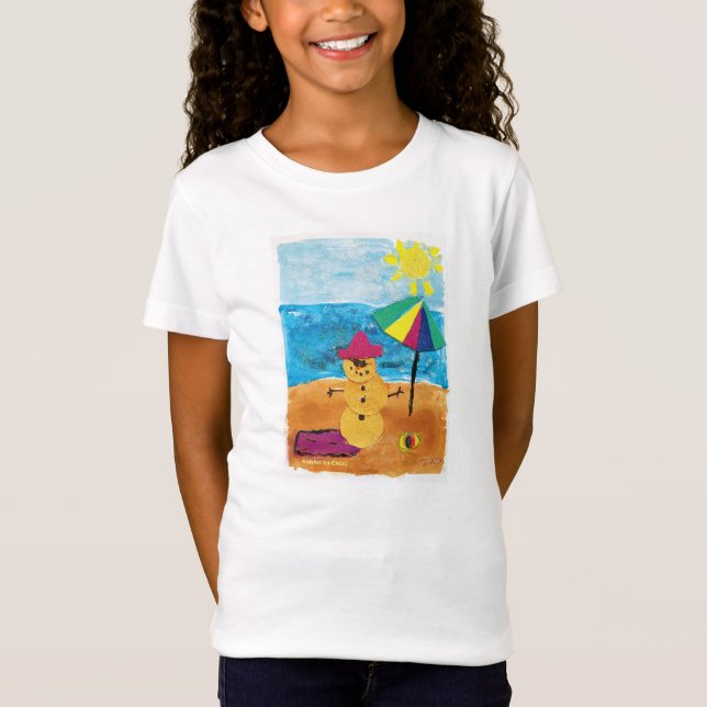 Camiseta Verano Snowman - Niños de arte para la CHOC (Anverso)
