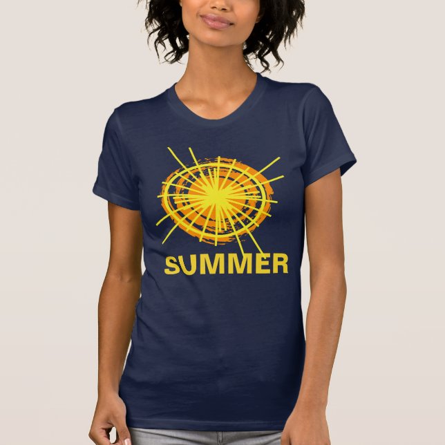 Camiseta Verano Soleado Divertido personalizable (Anverso)