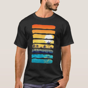 Camiseta Verano Sun Palm Tree Beach Ocean Artistic 1