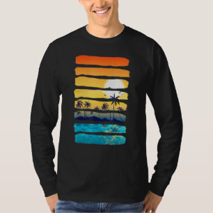 Camiseta Verano Sun Palm Tree Beach Ocean Artistic 1
