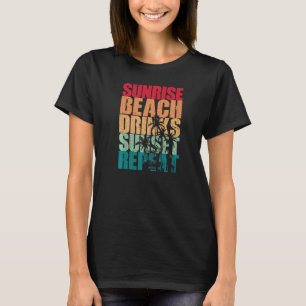 Camiseta Verano Sunrise Beach Bebe Sunset Repeat Beach