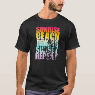 Camiseta Verano Sunrise Beach Bebe Sunset Repeat Beach