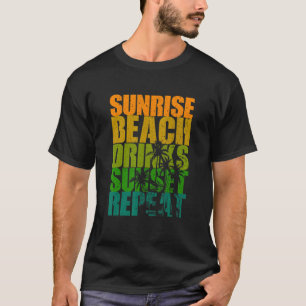 Camiseta Verano Sunrise Beach Bebe Sunset Repeat Beach