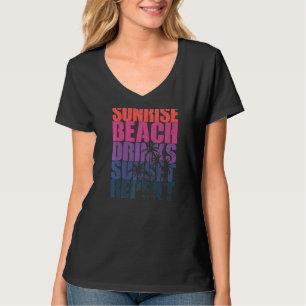 Camiseta Verano Sunrise Beach Bebe Sunset Repeat Beach