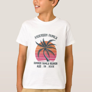 Camiseta Verano Sunset Beach Palm Tree Family Reunio T-Shir