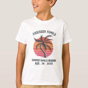Camiseta Verano Sunset Beach Palm Tree Family Reunio T-Shir