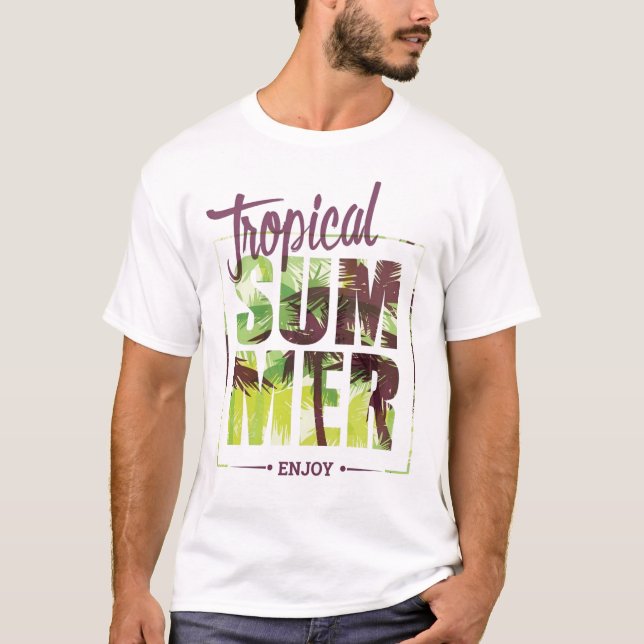 Camiseta verano tropical (Anverso)