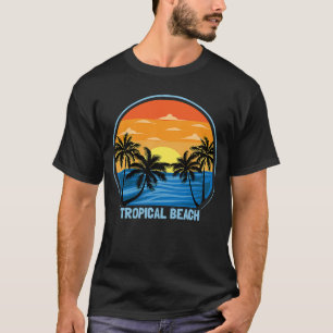 Camiseta Verano Tropical Beach Vintage Sunset