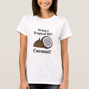 Camiseta Verano tropical de frutas de coco