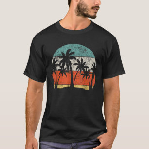 Camiseta Verano tropical de palmeras de coco