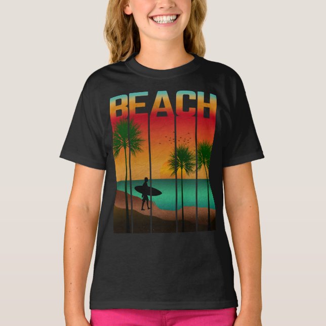 Camiseta Verano tropical de playa (Anverso)