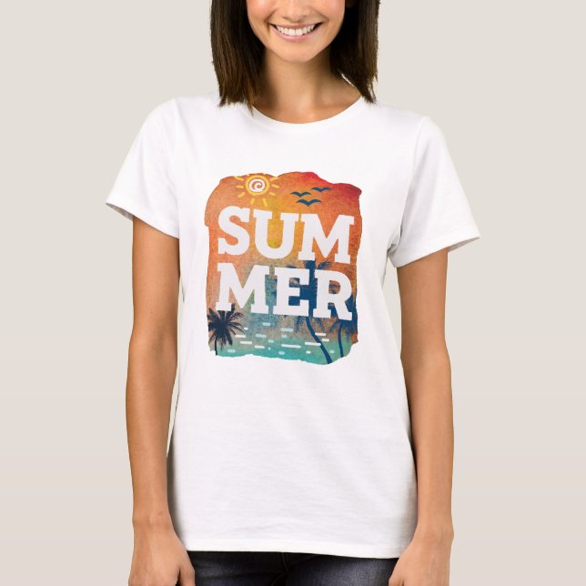 Camiseta Verano tropical Exótico Sunset (Anverso)