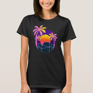 Camiseta Verano tropical Palm Trees Sunset Beach 90 Art Va