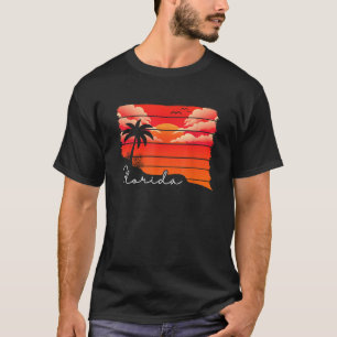 Camiseta Verano tropical South Beach Miami Palm Tret Retro