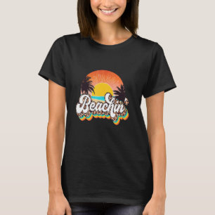 Camiseta Verano V de Leopardo de las palmeras de arena de s