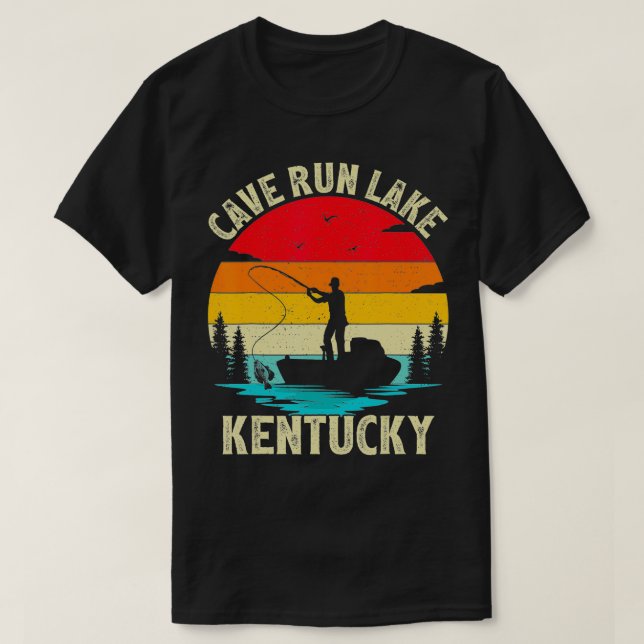 Camiseta Verano Vacacional Pesca Vintage Retro Kentucky Cav (Diseño del anverso)