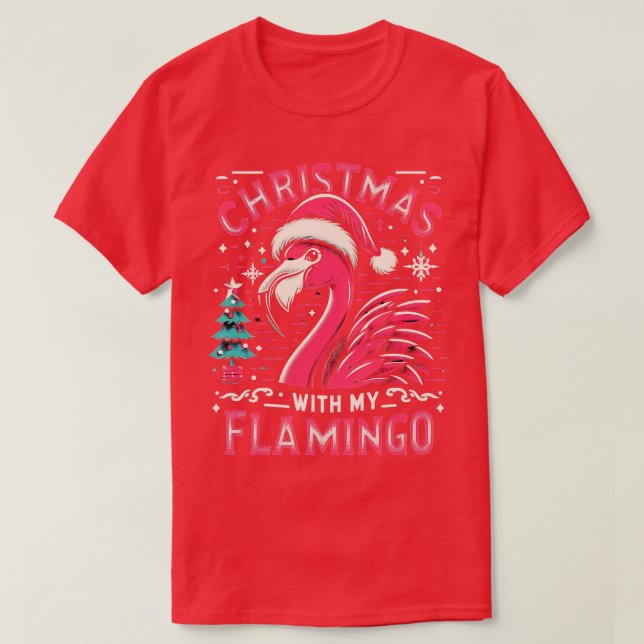 Camiseta Verano Vacaciones Flamingo Lover Funny Navidades E (Diseño del anverso)