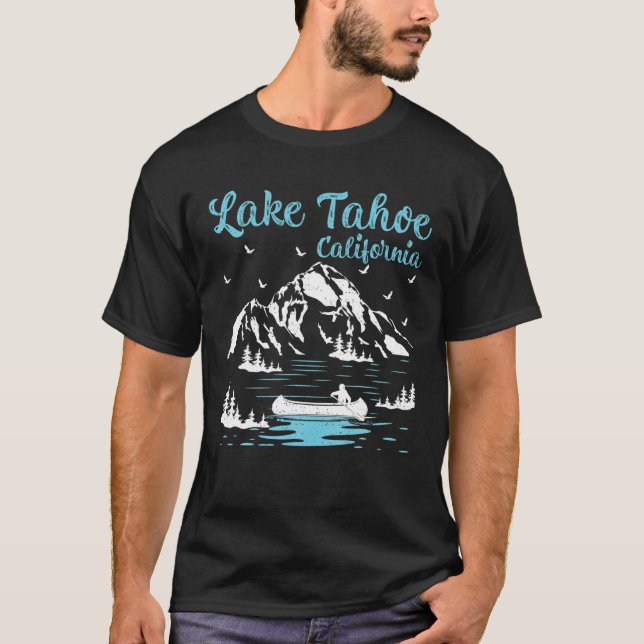 Camiseta Verano vacaciones Retro California Lake Tahoe (Anverso)