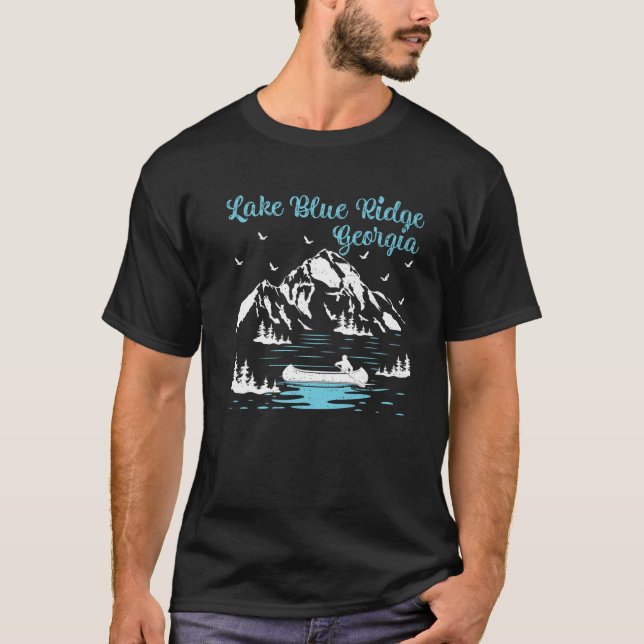 Camiseta Verano Vacaciones Retro Georgia Lago Azul Ridge (Anverso)