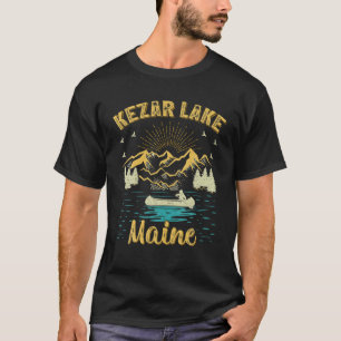 Camiseta Verano Vacaciones Retro Montaña Kezar Maine Lake