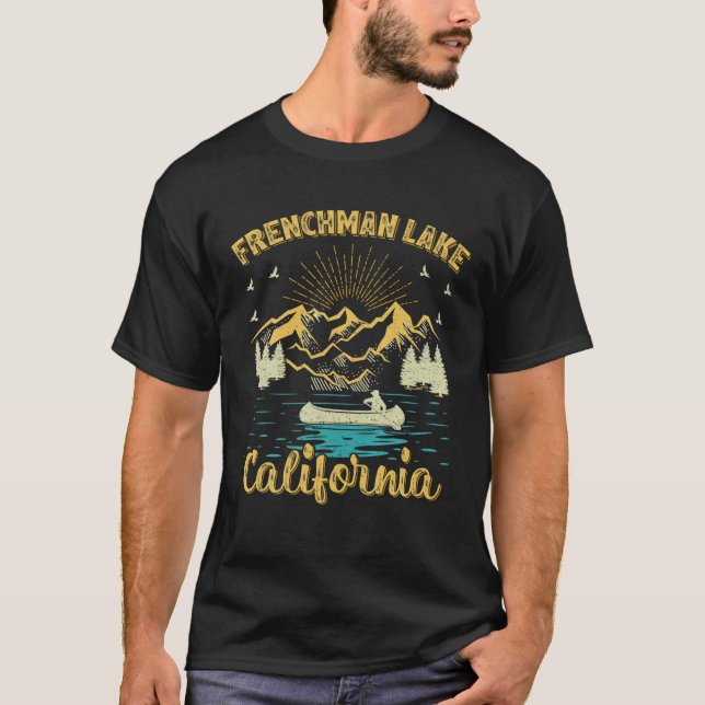 Camiseta Verano vacaciones Retro Mountain California French (Anverso)