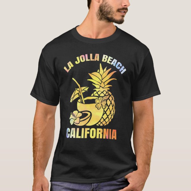 Camiseta Verano Vacaciones Retro Sunset California La Jolla (Anverso)