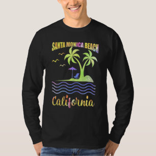Camiseta Verano Vacaciones Retro Sunset California Santa Mo