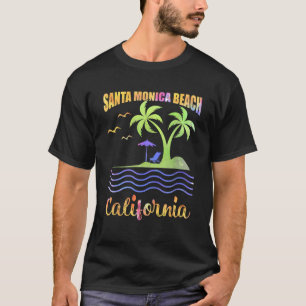Camiseta Verano Vacaciones Retro Sunset California Santa Mo